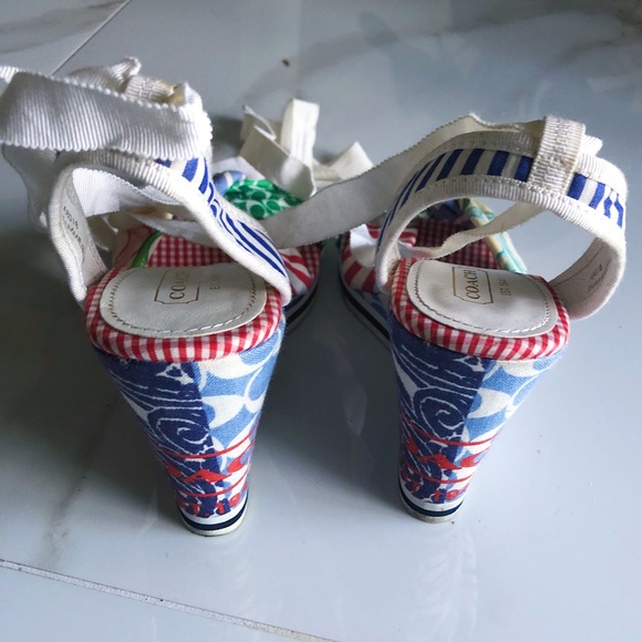 COACH Summer wedges women’s size 8.5/9 - worn only once! - Picture 3 of 4